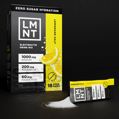 LMNT Zero Sugar Electrolytes - Lemonade | Drink Mix | 18-Count - Maple Wellness Supplements