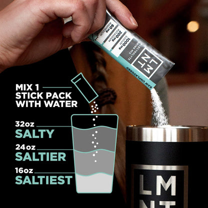 LMNT Zero Sugar Electrolytes - Raw Unflavored Salt | Drink Mix | 30-Count - Maple Wellness Supplements