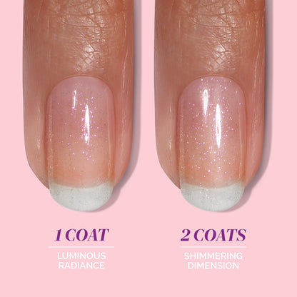 LONDONTOWN Glow Getter Nail Luminizer – One-Step Nail Treatment with Hexanal & Shimmer for Stronger, Healthier, Glossier Nails, No Base or Top Coat Needed, 0.4 Fl Oz - Maple Wellness Supplements