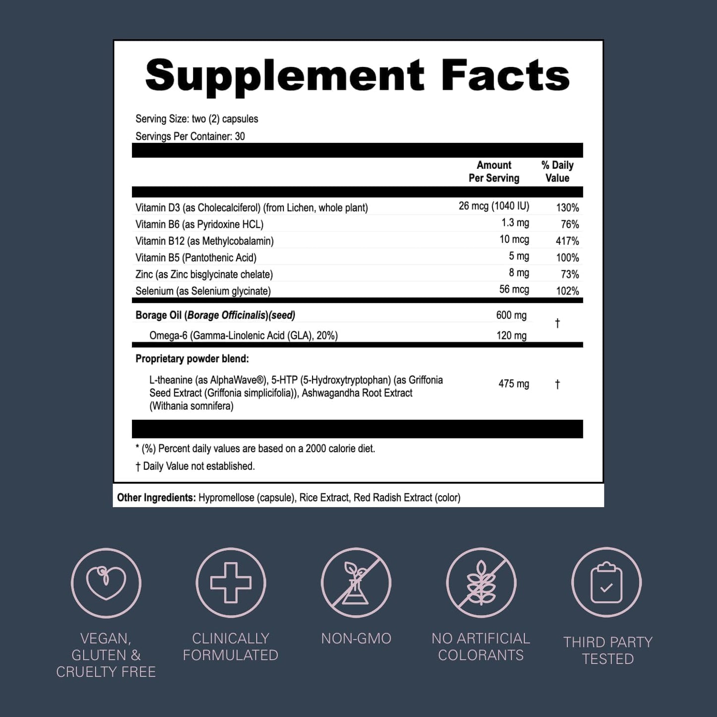 LOONI PMS Relief Balance Beam Supplement for Women – Hormone Balance for Menopause, B12, Omega-6, Zinc & Nootropics – Supports Mood Swings, Cramps, Cravings – 60 Vegan Capsules - Maple Wellness Supplements