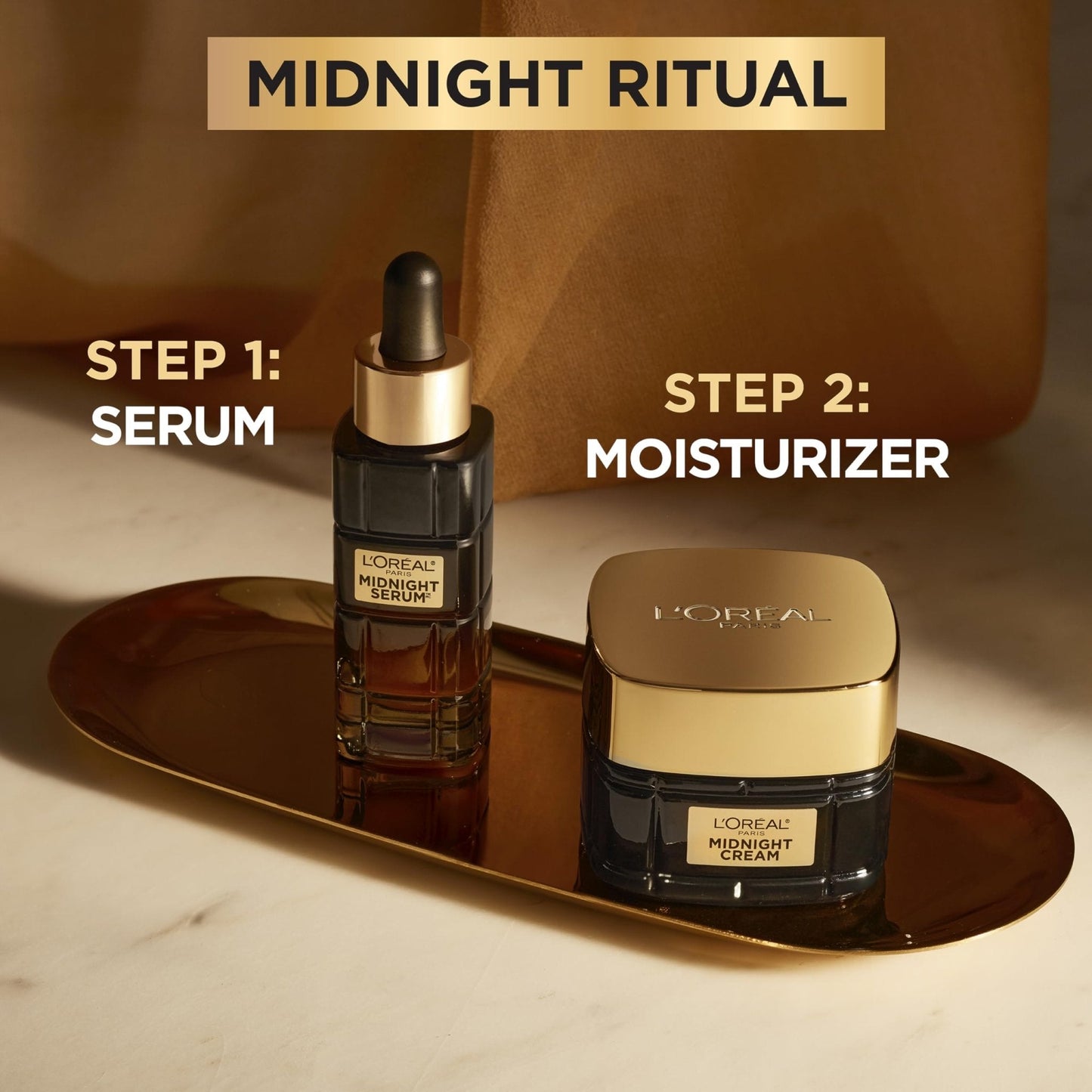 L'Oreal Paris Age Perfect Anti-Aging Midnight Cream, Face Moisturizer to Reduce Wrinkles and Firm Skin, 1.7oz + Serum Sample - Maple Wellness Supplements