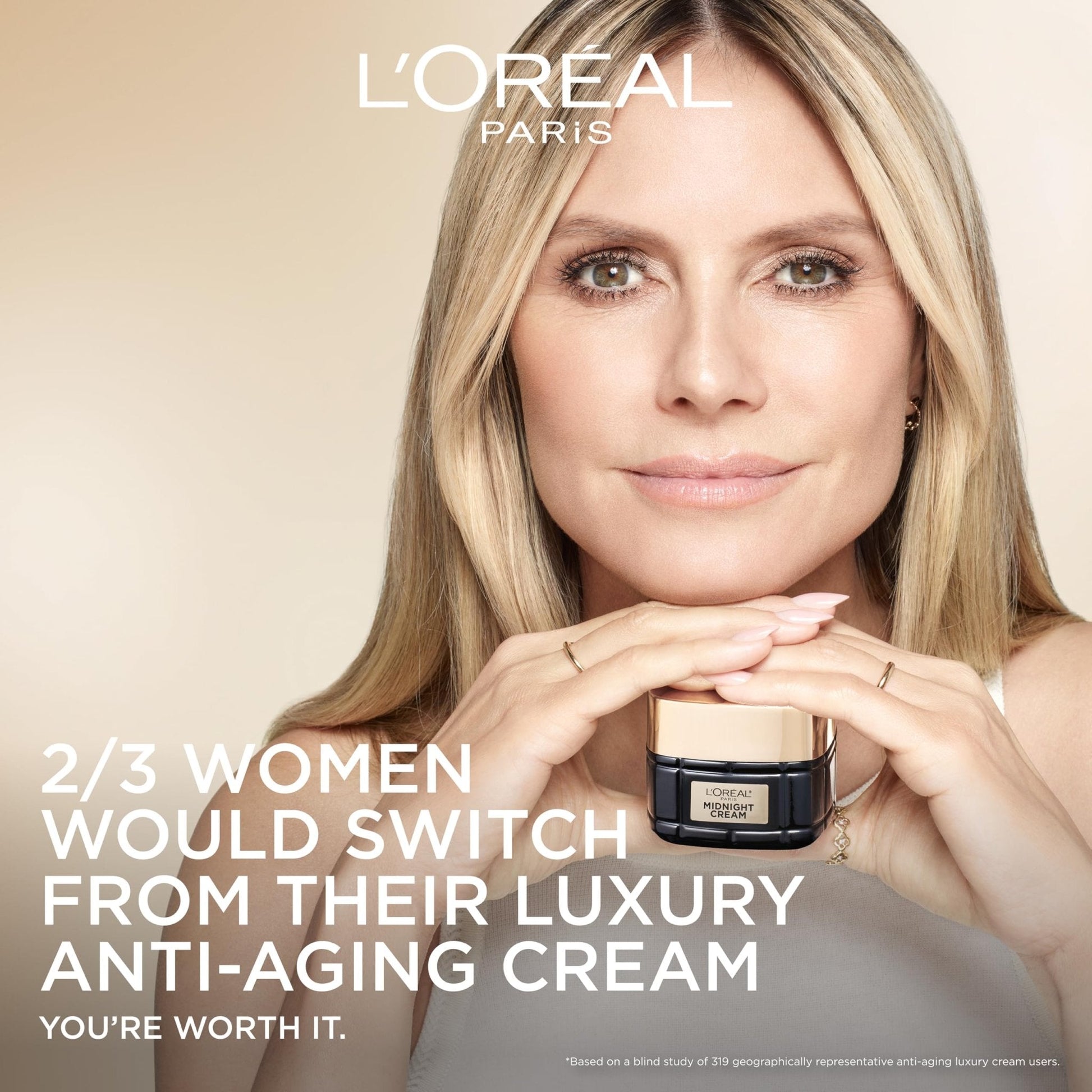 L'Oreal Paris Age Perfect Anti-Aging Midnight Cream, Face Moisturizer to Reduce Wrinkles and Firm Skin, 1.7oz + Serum Sample - Maple Wellness Supplements