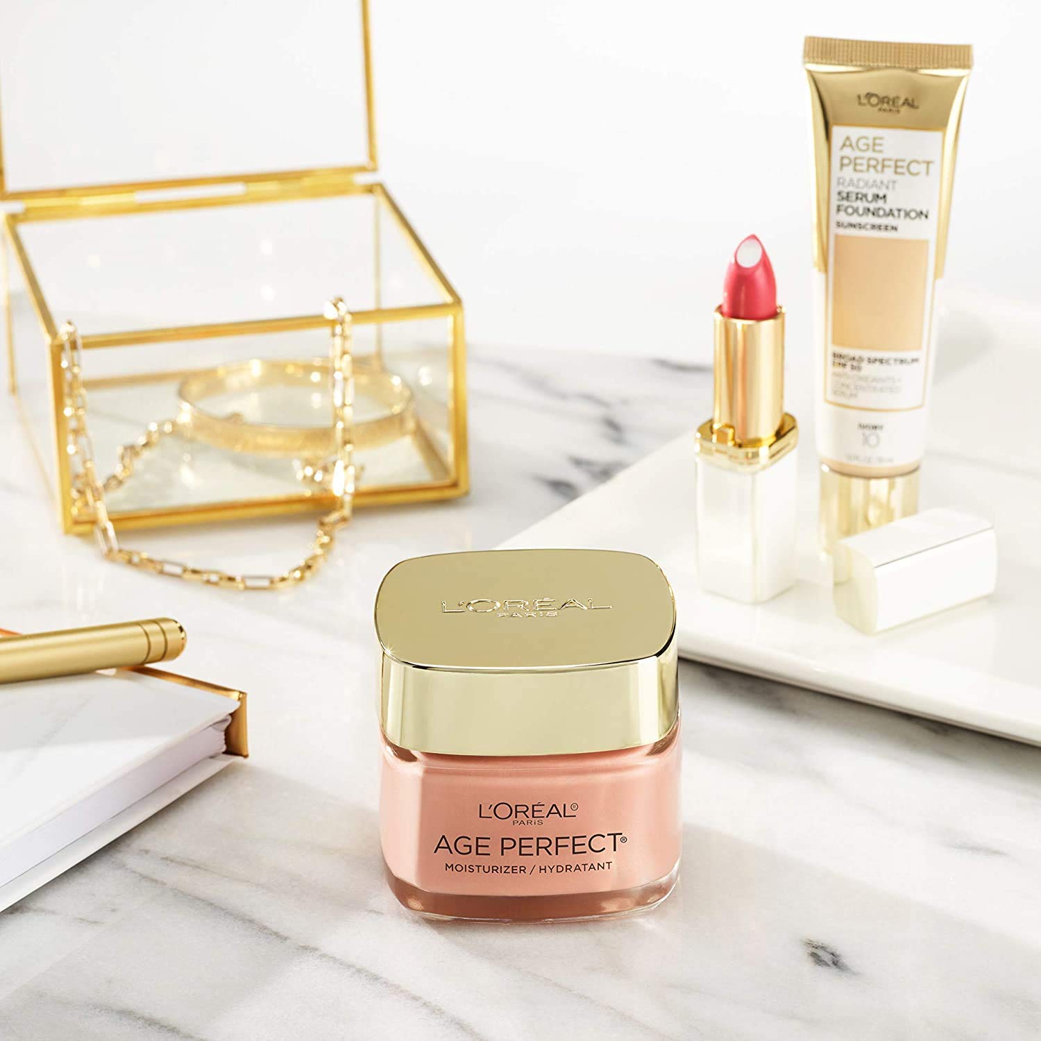 L'Oreal Paris Age Perfect Rosy Tone Anti-Sagging Face Moisturizer, Renew & Revive Healthy Tone, 1.7 oz (Packaging May Vary) - Maple Wellness Supplements