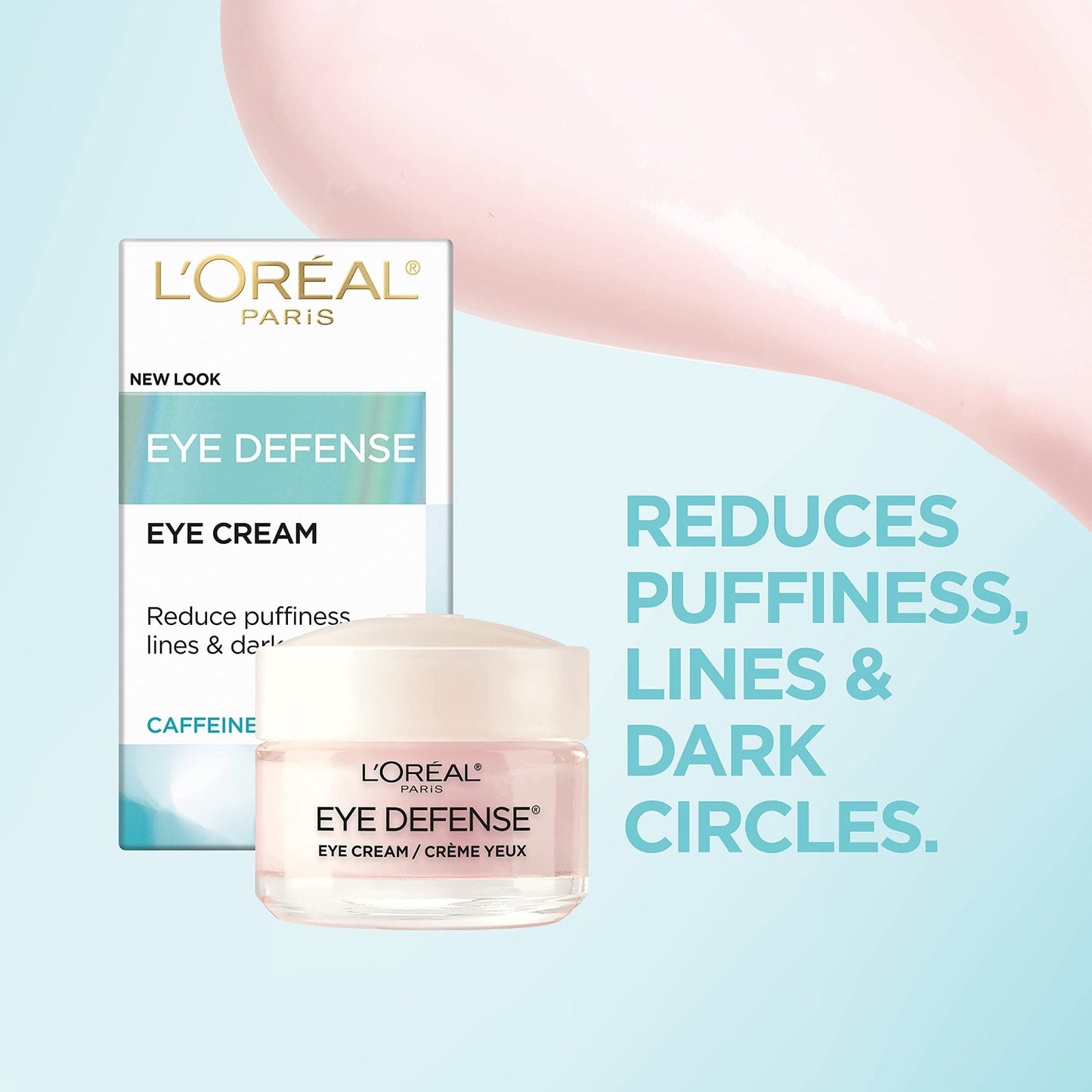 L'Oreal Paris Dermo-Expertise Eye Defense Eye Cream with Caffeine and Hyaluronic Acid 0.5 oz - Maple Wellness Supplements