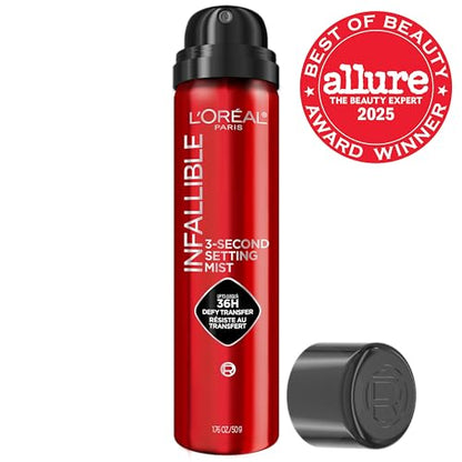 L'Oreal Paris Infallible 3-Second Setting Spray Mist, Microfine Mist for up to 36HR Wear - Maple Wellness Supplements