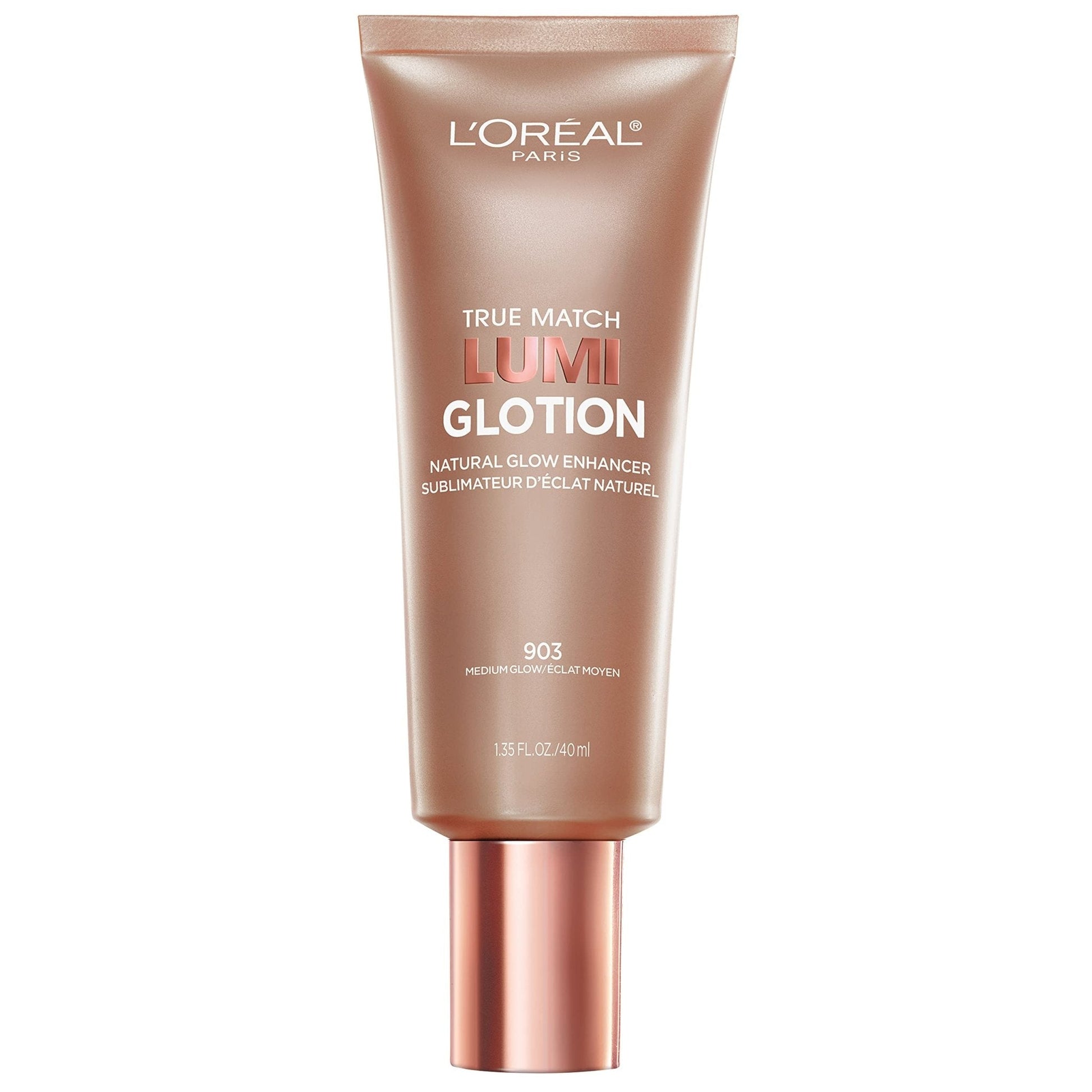 L'Oreal Paris Makeup True Match Lumi Glotion, Natural Glow Enhancer, Illuminator Highlighter, Bronzing Drops For a Sun-Kissed Glow, 903 Medium - Maple Wellness Supplements