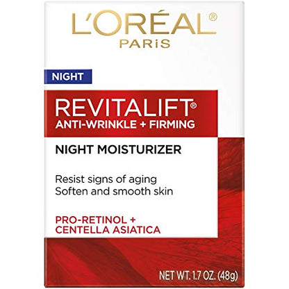 L'Oreal Paris Revitalift Anti-Wrinkle and Firming Face Night Cream, Pro Retinol 1.7 oz - Maple Wellness Supplements