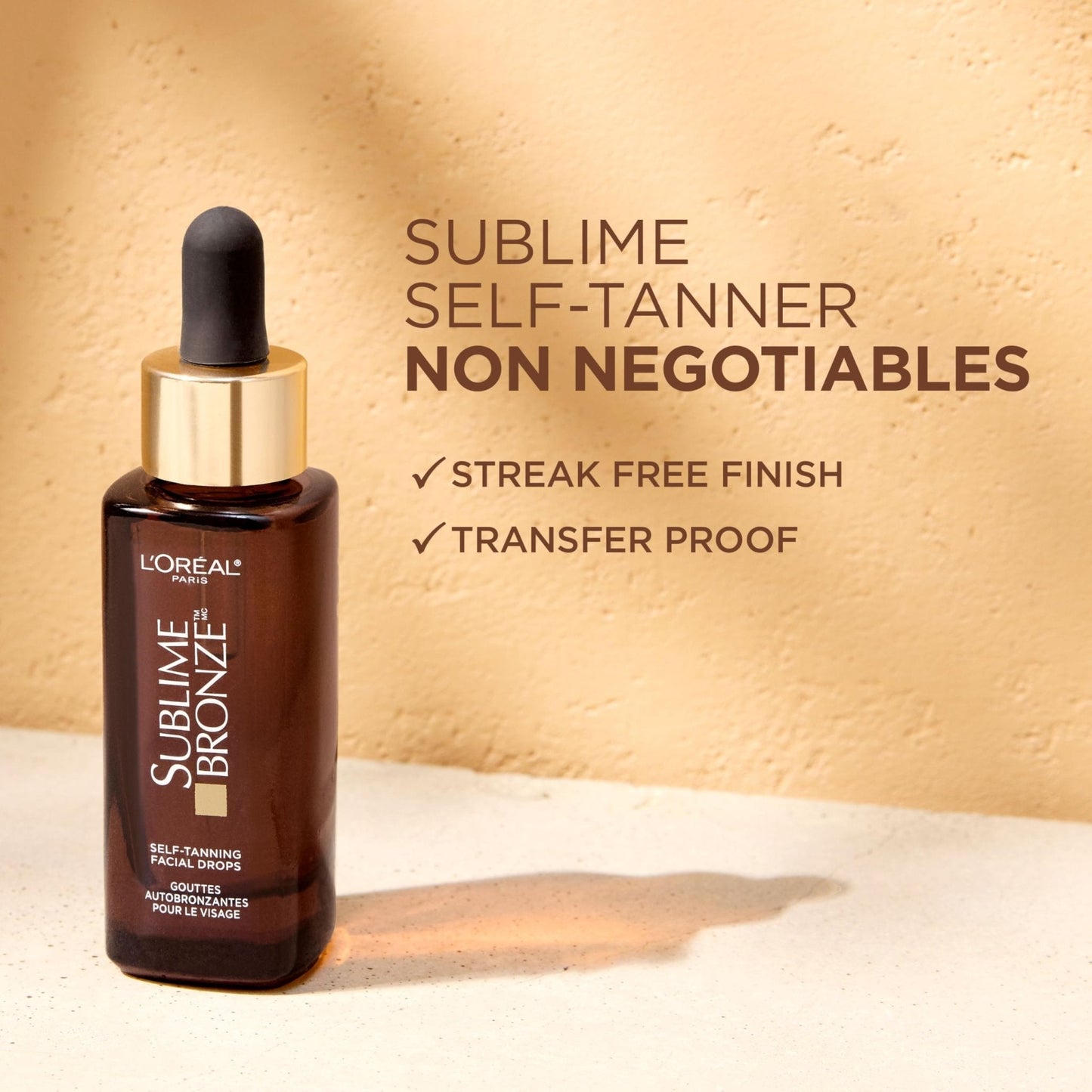 L'Oreal Paris Sublime Bronze Self Tanning Facial Drops with Hyaluronic Acid, Gradual Tan, Fragrance-Free, 1 fl. Oz - Maple Wellness Supplements