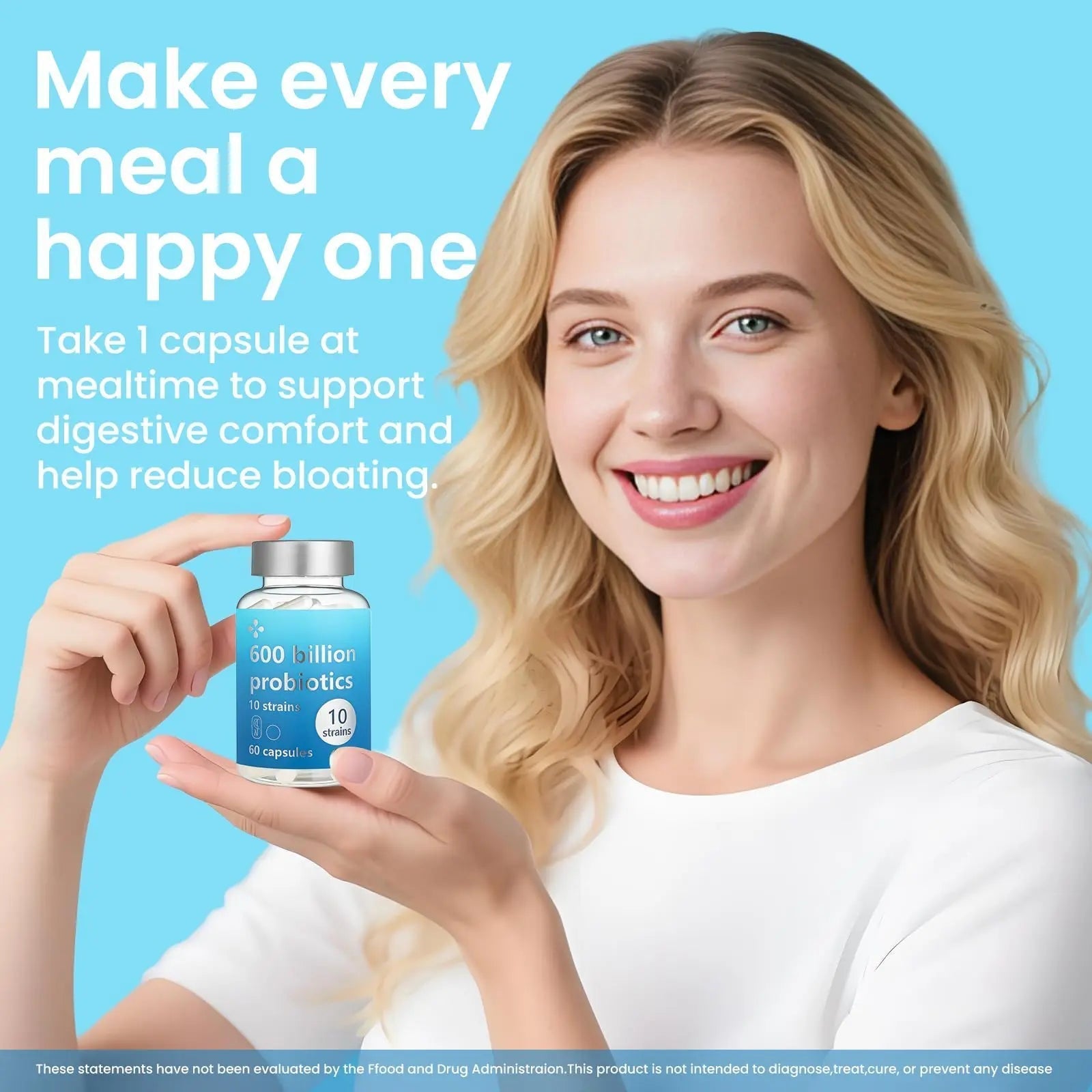 LOUDSAY Probiotics 60 Billion CFU - 10 Strains - Immune, Digestive & Gut Health - Supports Occasional Constipation, Diarrhea, Gas & Bloating - for Women & Men - 60 ct - Maple Wellness Supplements