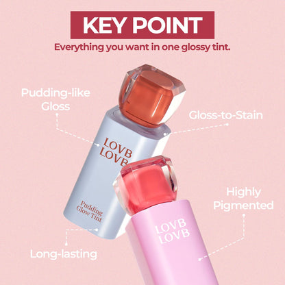 LOVB LOVB Pudding Glow Korean Lip Tint | Natural Lip Stain | Gloss to Stain | Long-Lasting & Non-Sticky | Lightweight Lip Tint | 0.14 oz. (04 SUNSET BEIGE) - Maple Wellness Supplements