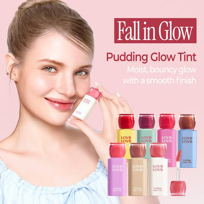 LOVB LOVB Pudding Glow Korean Lip Tint | Natural Lip Stain | Gloss to Stain | Long-Lasting & Non-Sticky | Lightweight Lip Tint | 0.14 oz. (04 SUNSET BEIGE) - Maple Wellness Supplements