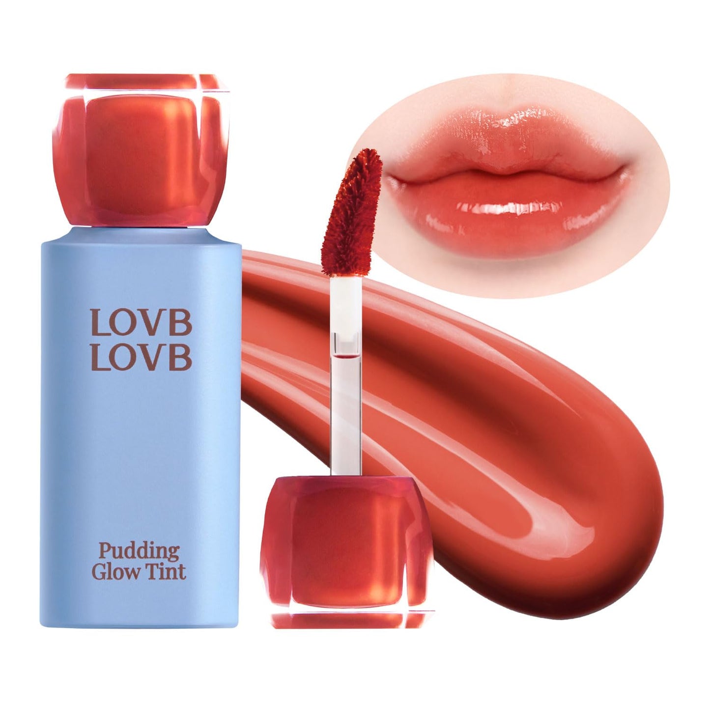 LOVB LOVB Pudding Glow Korean Lip Tint | Natural Lip Stain | Gloss to Stain | Long-Lasting & Non-Sticky | Lightweight Lip Tint | 0.14 oz. (04 SUNSET BEIGE) - Maple Wellness Supplements