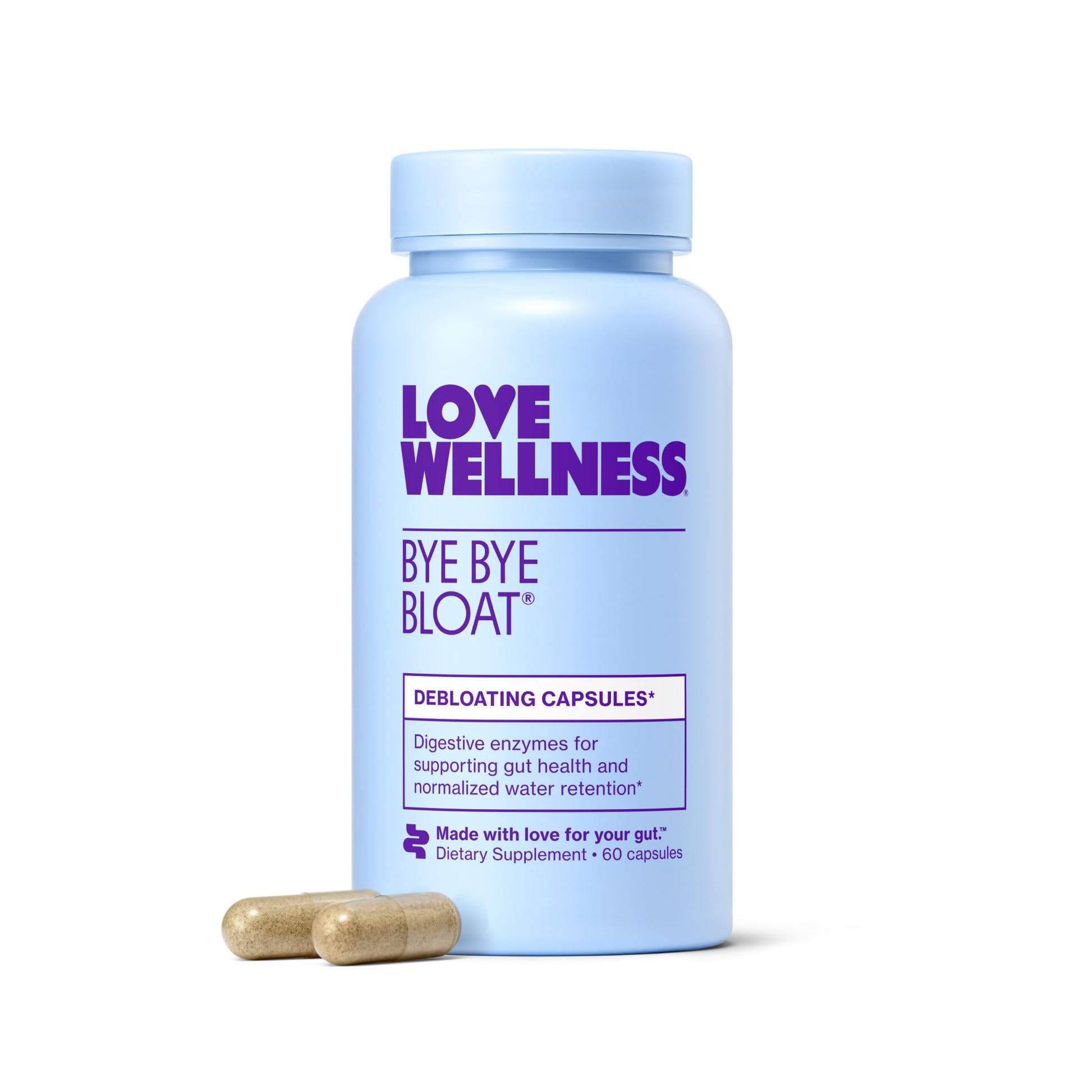 Love Wellness Bye Bye Bloat | Digestive Enzymes for Fast Acting Bloating Relief for Women | Helps Reduce Water Retention & Gas Relief | Supports Digestive Health - Maple Wellness Supplements