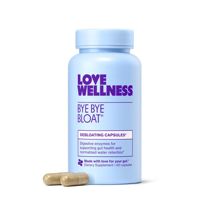 Love Wellness Bye Bye Bloat | Digestive Enzymes for Fast Acting Bloating Relief for Women | Helps Reduce Water Retention & Gas Relief | Supports Digestive Health - Maple Wellness Supplements