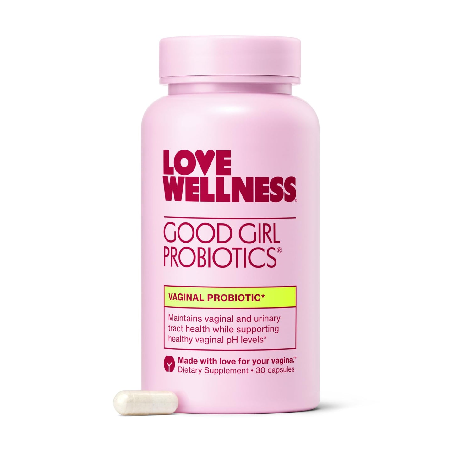 Love Wellness Good Girl Probiotics | Women’s Vaginal Health & pH Balance Supplement | 9-Strain Probiotic for Urinary Tract, Yeast, Odor & Immune Support | Gluten-Free (30-Day Supply) - Maple Wellness Supplements