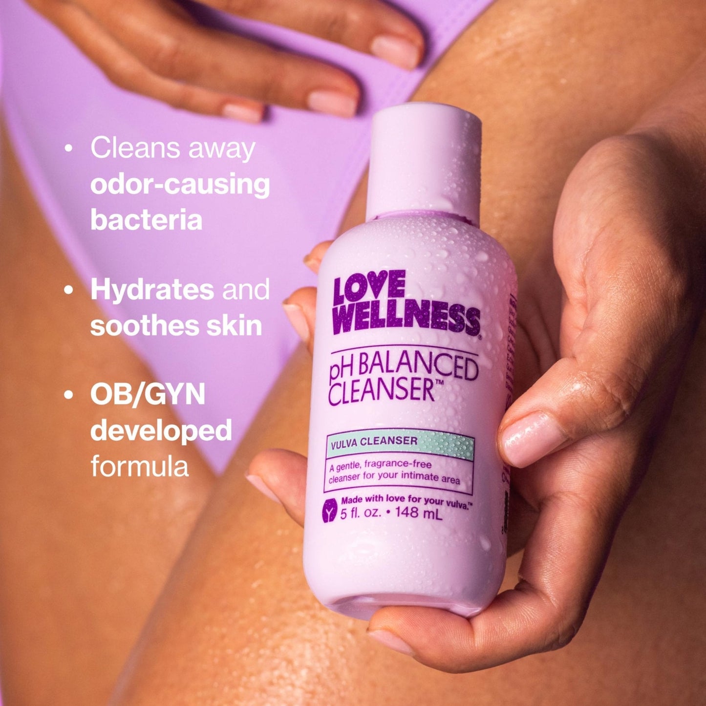 Love Wellness pH Balancing Cleanser | Feminine Vaginal Wash | Fragrance-Free | Vaginal Cleanser for Balanced pH, Intimate Health & Hygiene | Non-Irritating with Aloe Vera for Sensitive Skin | 5 Fl Oz - Maple Wellness Supplements