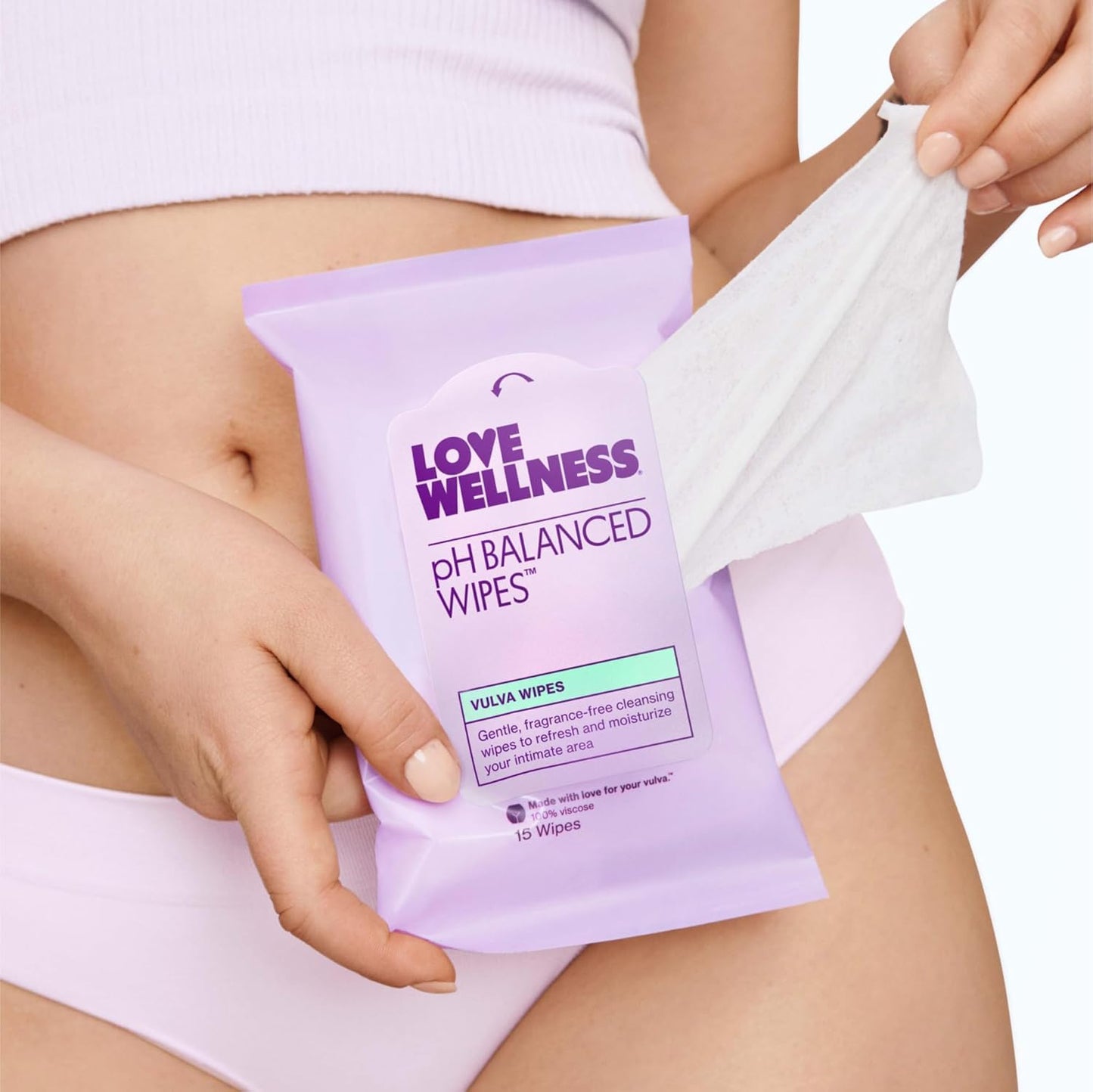 Love Wellness pH Balancing Wipes for Women | Fragrance-Free | Vulva Cleanser for Balanced pH, Intimate Health & Hygiene | Non-Irritating with Aloe Vera for Sensitive Skin | Travel Size | 3-Pack - Maple Wellness Supplements