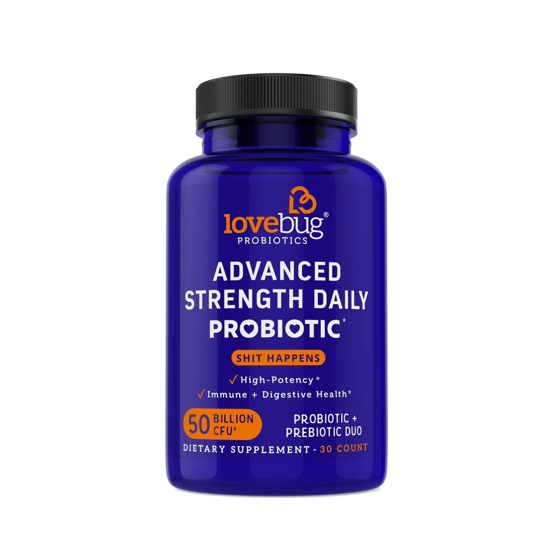 LOVEBUG Award Winning Maximum Strength | Rebuild & Restore Immune and Digestive Microbiome | 10 Clinically Studied Strains for Constipation - Maple Wellness Supplements