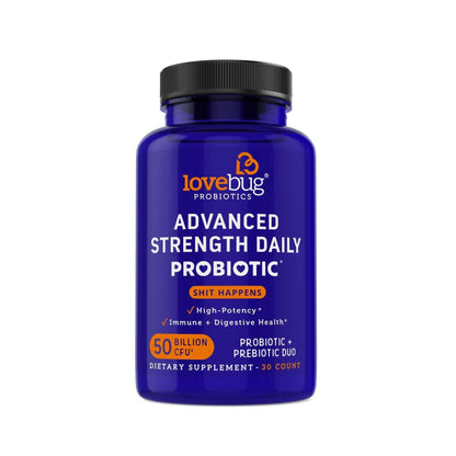 LOVEBUG Award Winning Maximum Strength | Rebuild & Restore Immune and Digestive Microbiome | 10 Clinically Studied Strains for Constipation - Maple Wellness Supplements