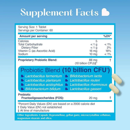 LOVEBUG Skinny Prebiotics and Probiotics for Women Digestive Health & Immune Support - 10 Billion CFU Probiotic Strains Gut Health, Gas, Constipation & Bloating, 60ct - Maple Wellness Supplements