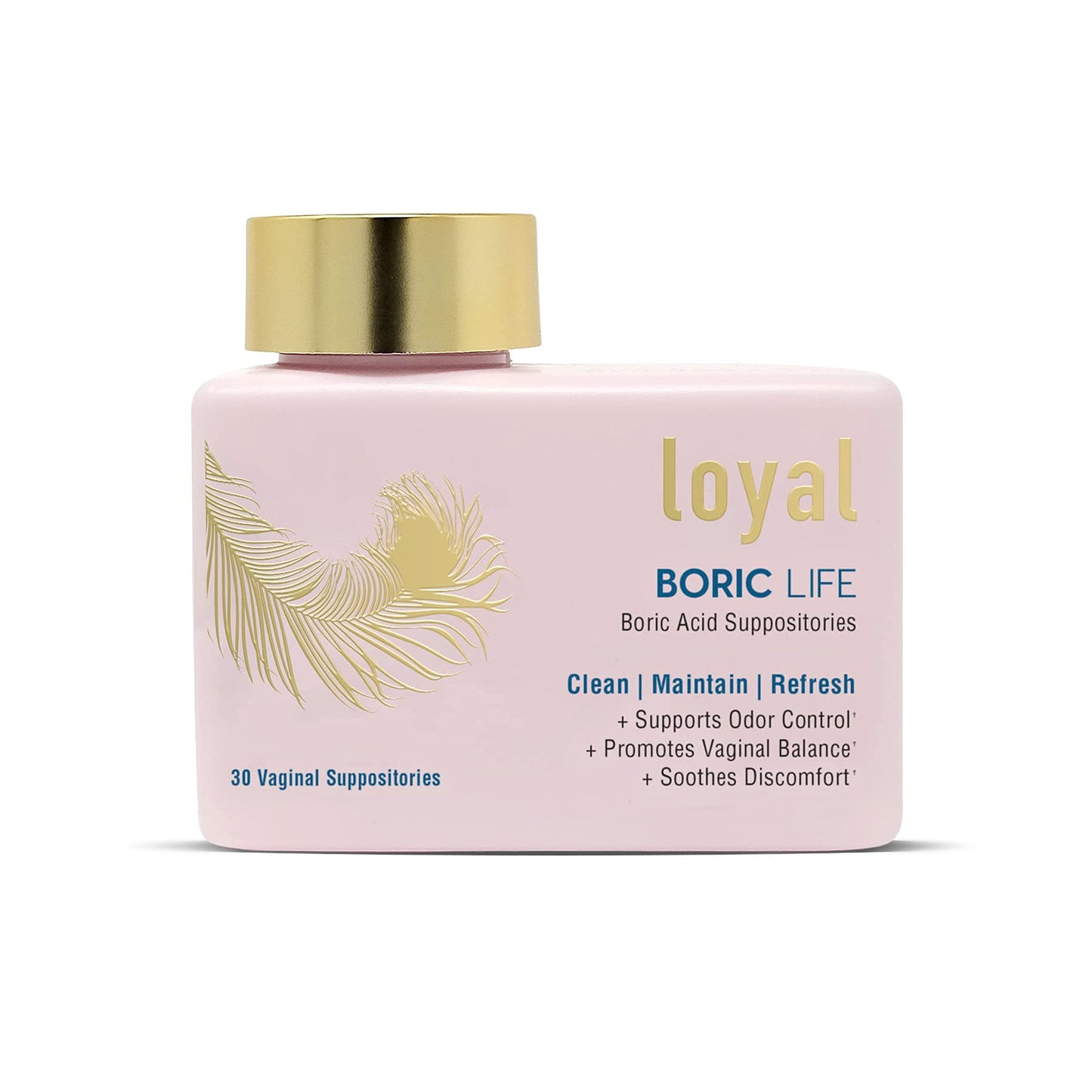 Loyal Boric Life - Boric Acid Suppositories - 600mg - Supports Odor Control - Promotes Balance - Soothes Discomfort - Made in USA - 30 Count - Maple Wellness Supplements