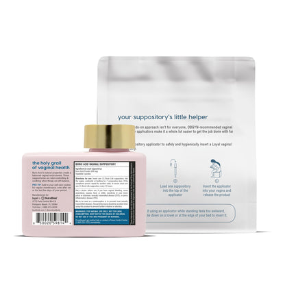 Loyal Boric Life Suppositories 600mg Bundle with Applicator, 30 Suppositories & 15 Applicators - Maple Wellness Supplements