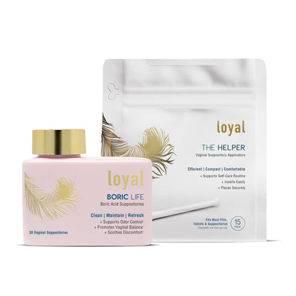Loyal Boric Life Suppositories 600mg Bundle with Applicator, 30 Suppositories & 15 Applicators - Maple Wellness Supplements