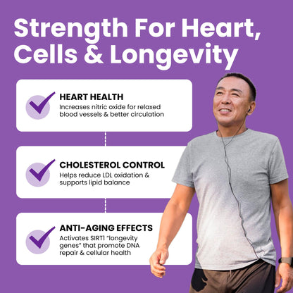 Luma Nutrition High Purity Resveratrol Supplement - 98% Trans-Resveratrol - Antioxidant - Resveratrol Capsules - Maple Wellness Supplements
