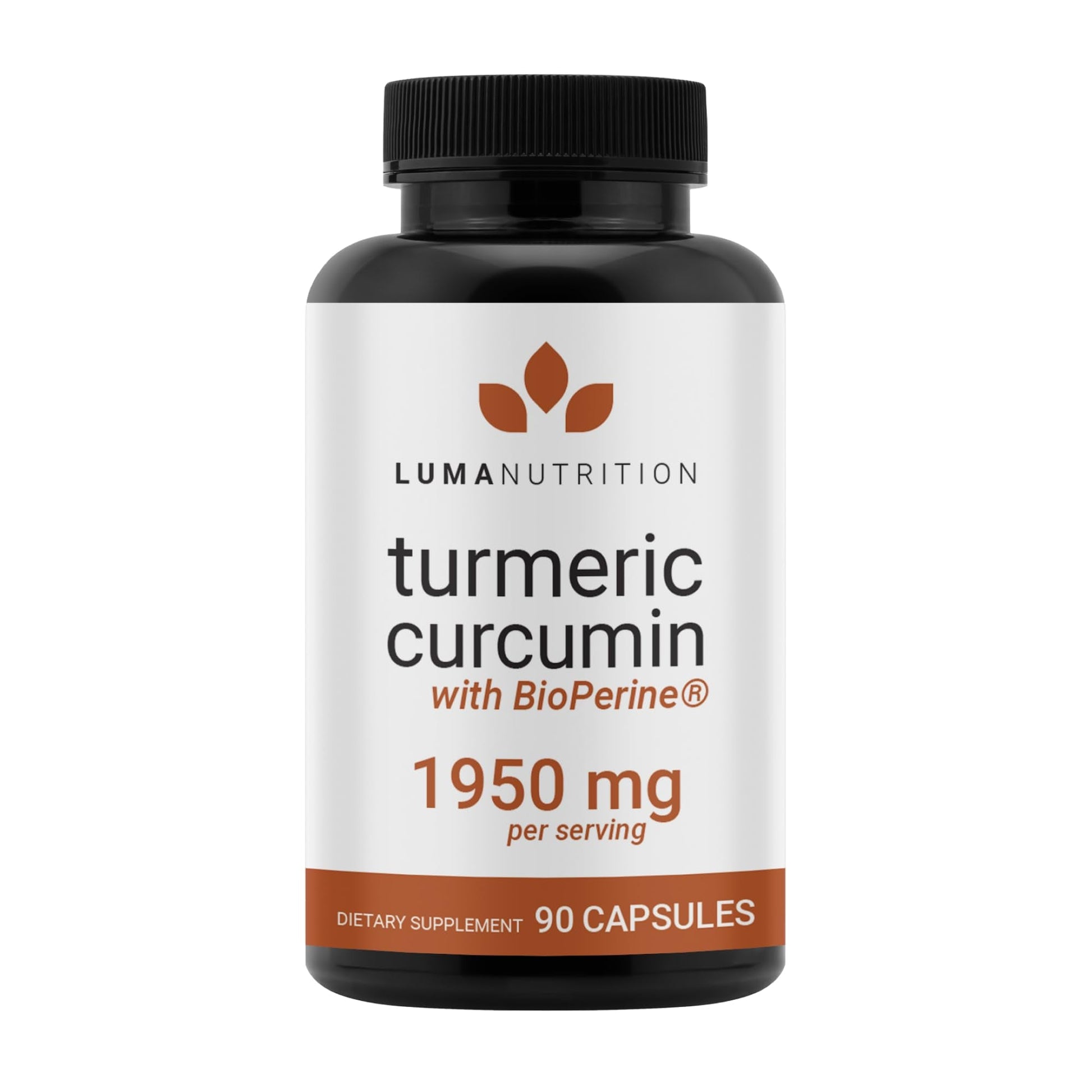 Luma Nutrition Turmeric Curcumin with Black Pepper - 95% Curcuminoids - 1950mg Per Serving - Premium Turmeric Supplement - Maple Wellness Supplements