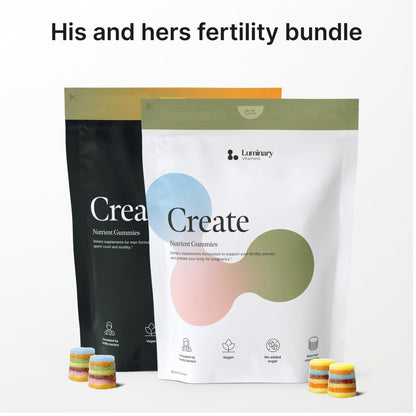 Luminary Vitamins Create for Men | IVF-Doctor Formulated Male Fertility Gummies | 300 mg CoQ10, 900 mg L-Carnitine, 10 mg Lycopene | Supports Sperm Health | Vegan & No Added Sugar (28 Day Supply) - Maple Wellness Supplements