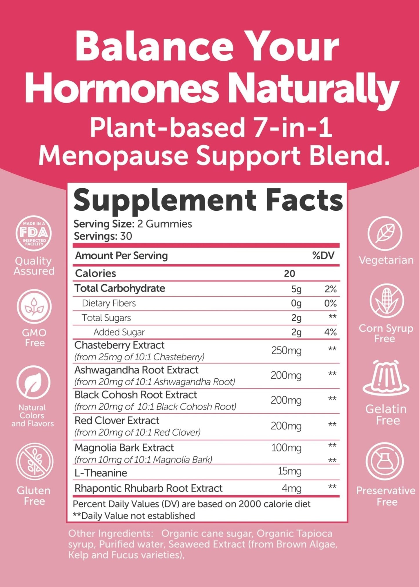 LUNAKAI USA Made Menopause Relief Gummies – Natural Menopause Supplements for Women with Black Cohosh & L-Theanine – Daily Support for Hot Flashes, Night Sweats & Hormonal Balance, 60ct - Maple Wellness Supplements