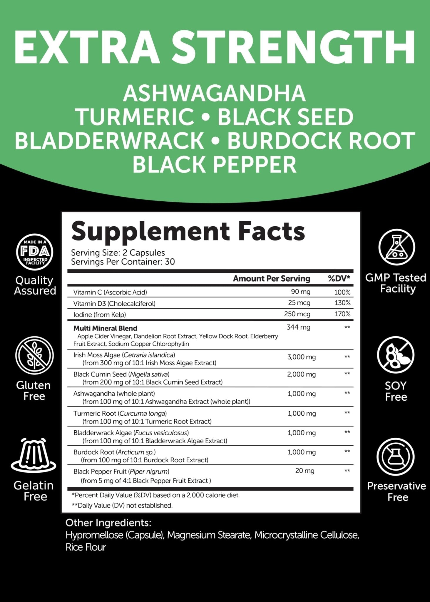 Lunakai USA Made Moringa & Sea Moss Capsules Bundle – 6-in-1 & 16-in-1 Advanced Blends – 60 Non-GMO Veggie Capsules Each - Maple Wellness Supplements