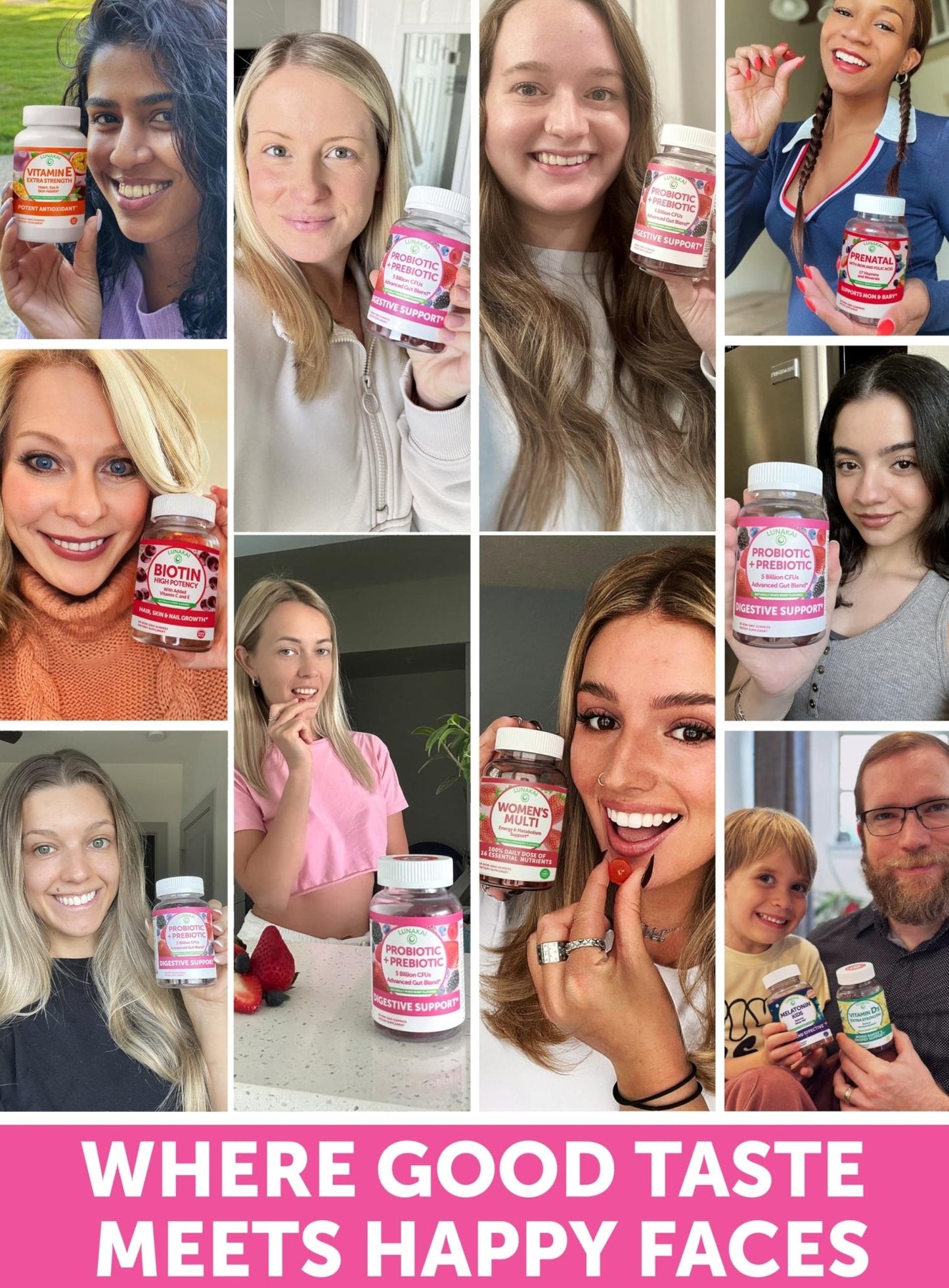 Lunakai USA Made Prebiotic + Probiotic Gummies for Women and Men - High Potency 5 Billion CFUs with Fibers - Maple Wellness Supplements