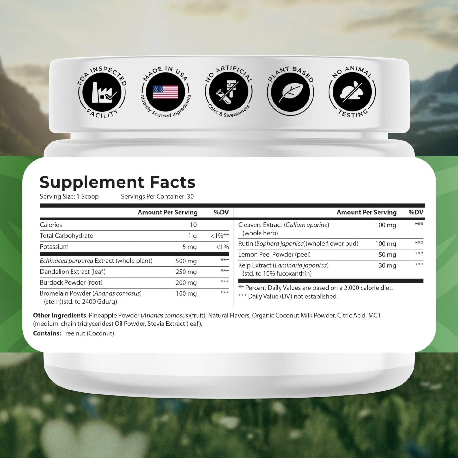 Lymph Go - Lymphatic Drainage Supplement for Women & Men - Lymph System Support - with with Bromelain, Echinacea, Burdock Root, Dandelion, Rutin, Kelp & More - 4.06 Oz - 30 Servings - Tropical Flavor - Maple Wellness Supplements