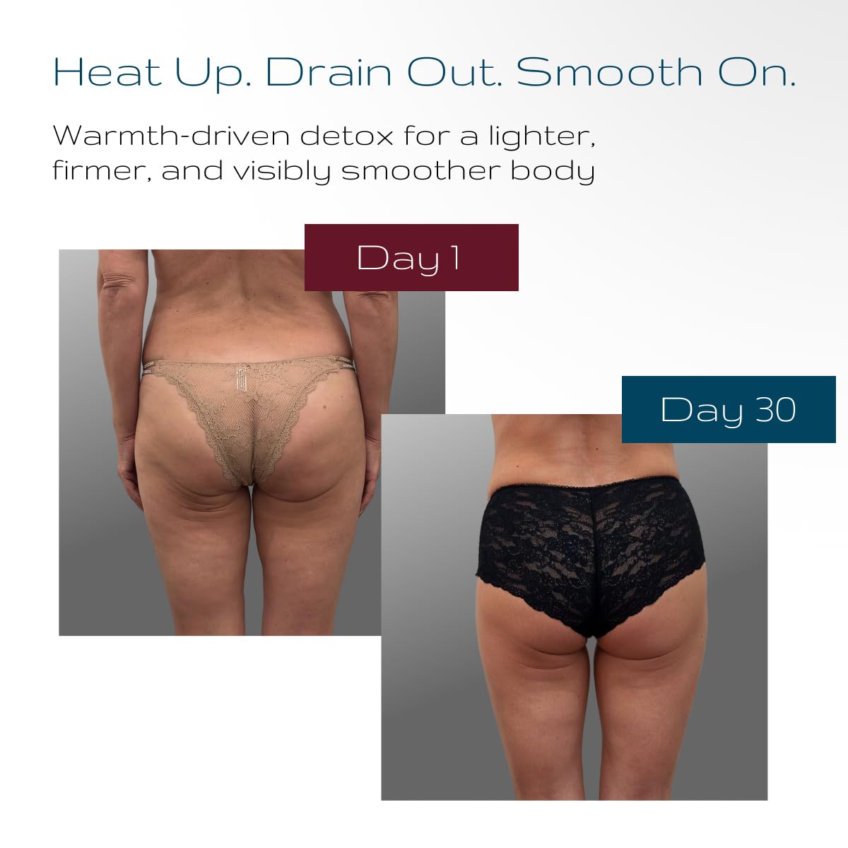 LYMPH8 Thermo-Active Body Wrap Hot and Cold Lymphatic Drainage & Sculpting Treatment for Legs&Stomach Helps Smooth,Tone&Firm the Skin With Caffeine, Niacinamide & Capsicum Extract 40 ft Pre-Soaked - Maple Wellness Supplements
