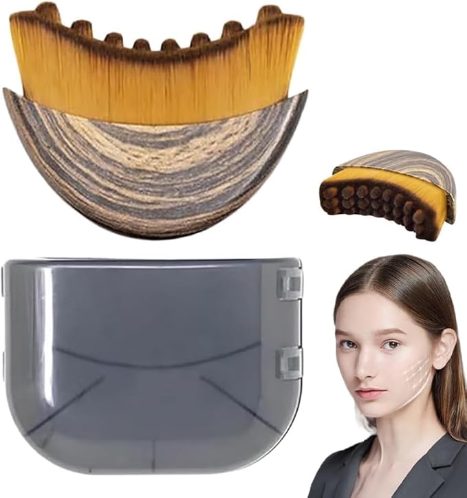 Lymphatic Contour Face Brush, Lymphatic Drainage Massager for Face, Ergonomic Facial Massage Tool for De-Puffing, Skin Firming & Enhanced Skincare Absorption - Maple Wellness Supplements