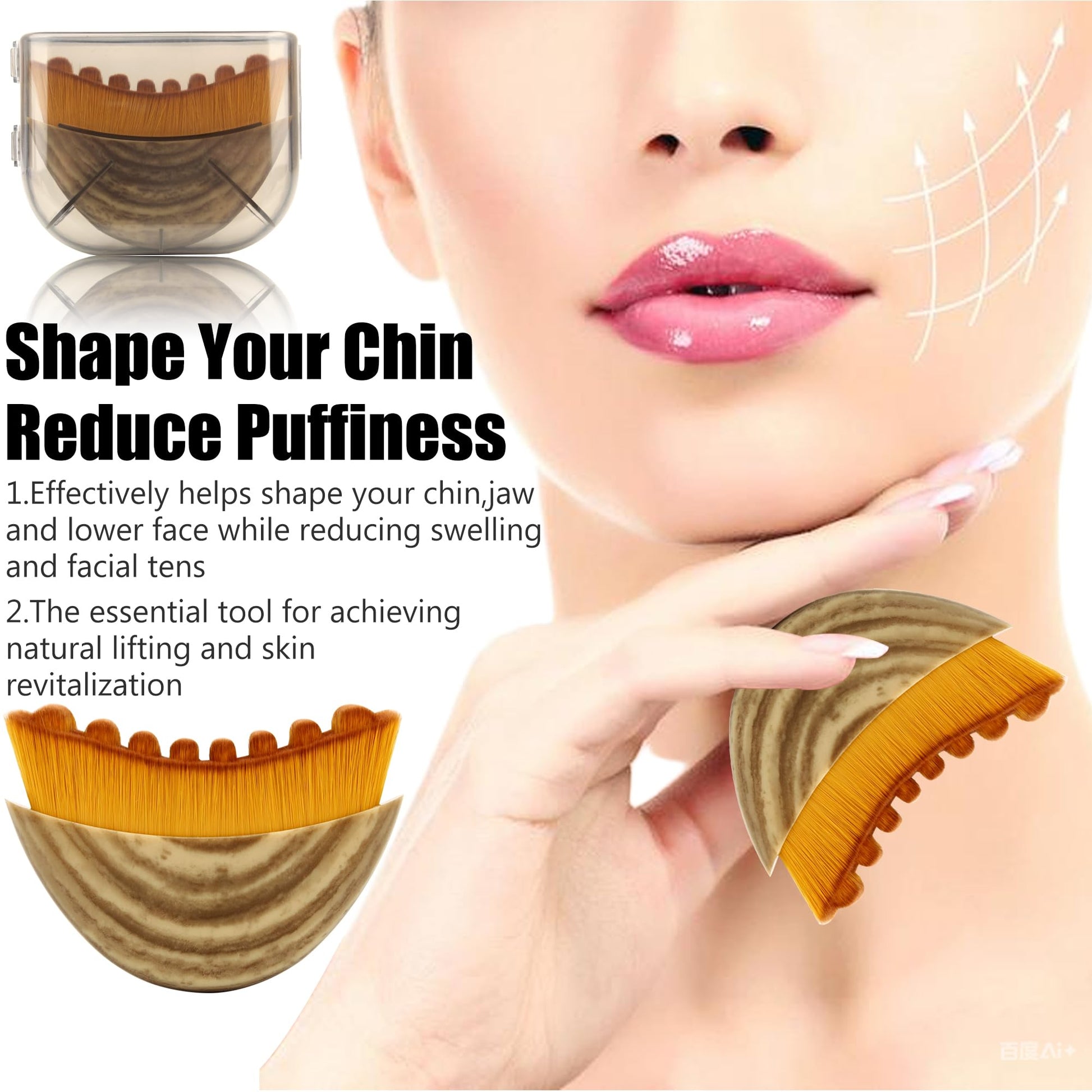 Lymphatic Contour Face Brush,Lymphatic Drainage Massager,Lymphatic Face Brush Ergonomically Designed to Fit The Skin Precisely Relieve Fatigue(1PCS) - Maple Wellness Supplements