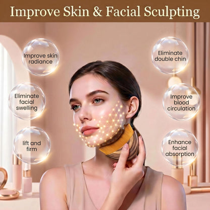 Lymphatic Contour Face Brush,Lymphatic Face Brush,Lymphatic Drainage Brush,Dry Brush,Neck,Chin & Face Sculpting,Anti-Puffiness,Gua Sha & Improves Skin Glow,Skin Care Massage Tools. - Maple Wellness Supplements