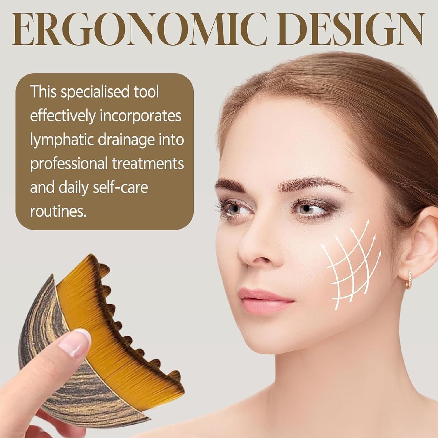 Lymphatic Contour Face Brush,Lymphatic Face Brush,Lymphatic Drainage Brush,Dry Brush,Neck,Chin & Face Sculpting,Anti-Puffiness,Gua Sha & Improves Skin Glow,Skin Care Massage Tools. (2PC) - Maple Wellness Supplements