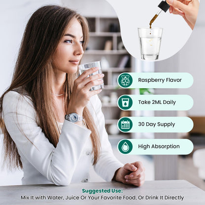 Lymphatic Drainage Drops - 11 in 1 Lymphatic Supplement for Immune, Lymph System & Liver Detox - with Echinacea, Horse Chestnut, Dandelion, Elderberry & Burdock - Raspberry Flavor, Vegan, 2 Fl Oz - Maple Wellness Supplements