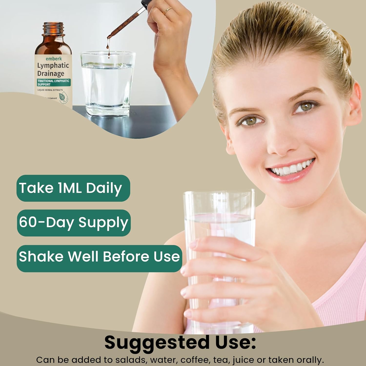 Lymphatic Drainage Drops, 2000mg Herbal Blend with Elderberry & Echinacea Dandelion，– Supports Lymphatic Drainage - Maple Wellness Supplements