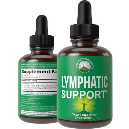 Lymphatic Drainage Drops. Sugar Free 7-in-1 Lymph Detox and Cleanse Support. Vegan Supplement with Echinacea, Red Clover Blossom, Burdock Root, Cleavers Herb, Licorice Root, and More! - Maple Wellness Supplements