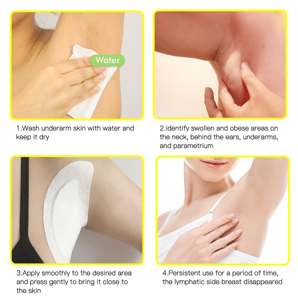 Lymphatic Drainage Patch,Herbal Lymph Nodes Patch,Herbal Lymphatic Drainage Care Patch,Lymphatic Drainage Patches,Lymph Nodes Patch, Lymphatic Massage（24PCS） - Maple Wellness Supplements