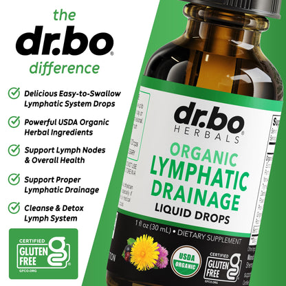 Lymphatic Drainage Supplements Drops - Organic Lymphatic Support Liquid Drops Cleanse with Echinacea, Lymph System Support Supplement, Lymph Node Detox Cleanse System Drainage - 1oz Non-GMO Organics - Maple Wellness Supplements