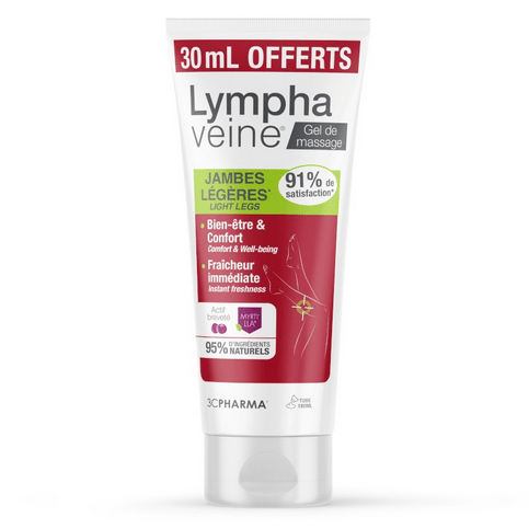 Lymphaveine massage gel for light legs 3C PHARMA +30ml free - Maple Wellness Supplements