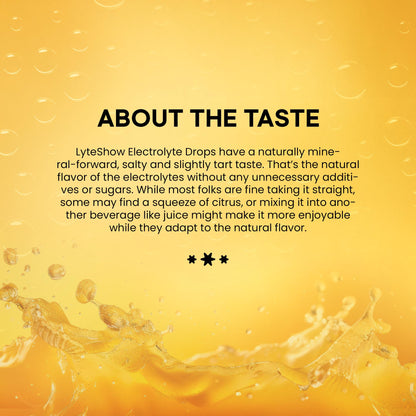 LyteShow - Electrolyte Drops for Rapid Rehydration + Digestion + Brain + Energy + Immunity - Maple Wellness Supplements