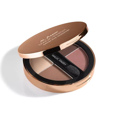 M. Asam MAGIC FINISH Eyeshadow Palette Satin Eyeshadow No. 1-4-in-1 make-up with hyaluronic acid, ultra-fine pigments, satin finish & intense color, case with mirror & applicator, 4 x 0.08 Oz - Maple Wellness Supplements