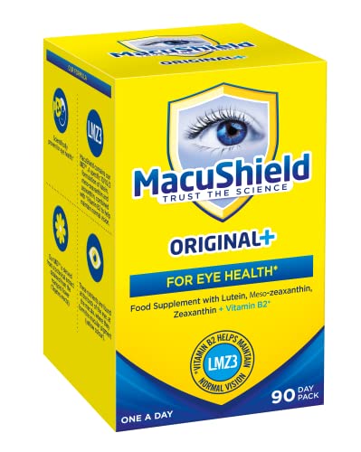 MacuShield Original Plus Capsules - 90 Day Pack, Eye Health Food Supplement containing - Maple Wellness Supplements