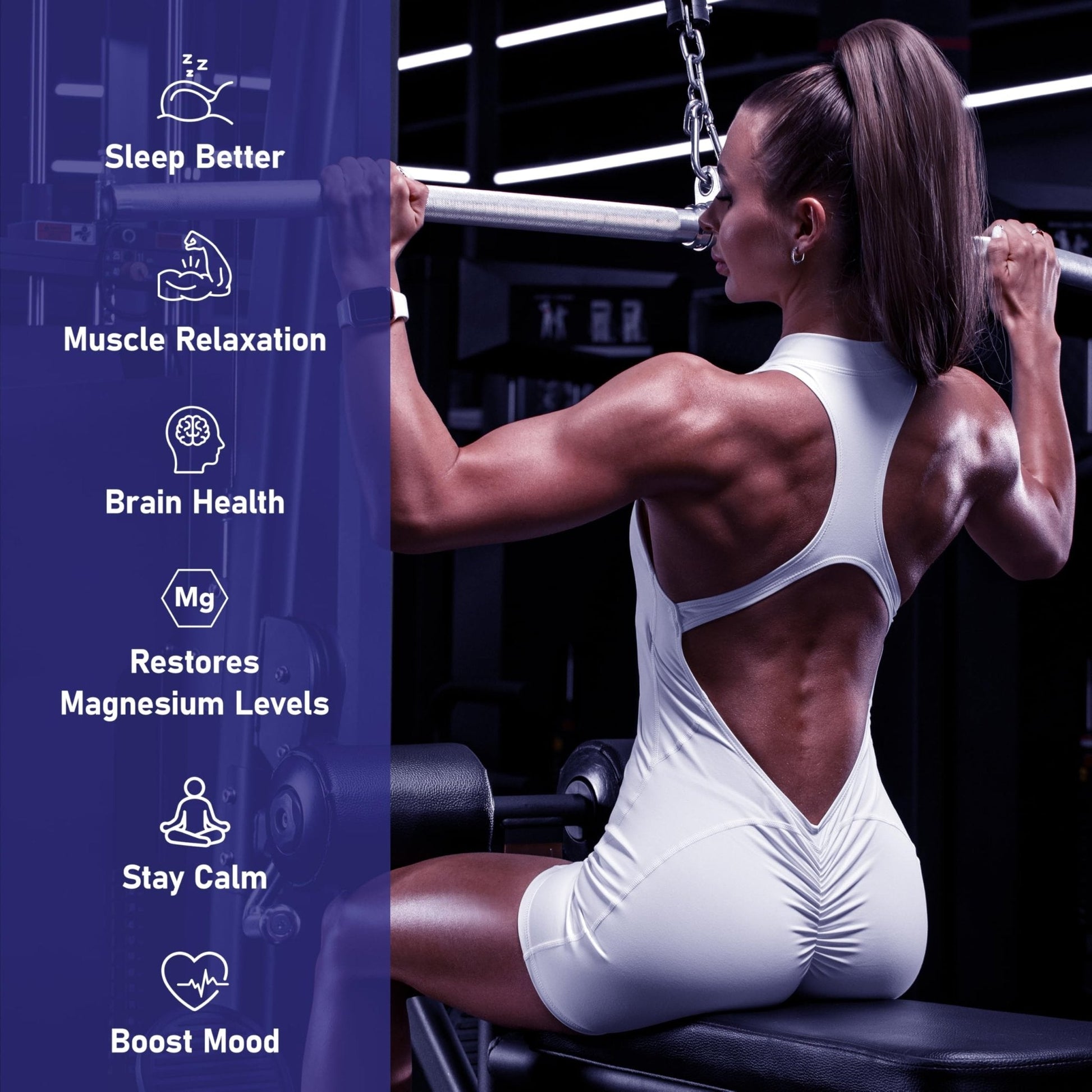 Magnesium 7 Complex for Women 1600mg, Magnesium Glycinate 600mg 7 High Absorption Magnesium Supplement with Citrate, Malate, Chelate, Taurate, Gluconate, Aspartate & Ascorbate for Sleep, 60 Capsules - Maple Wellness Supplements