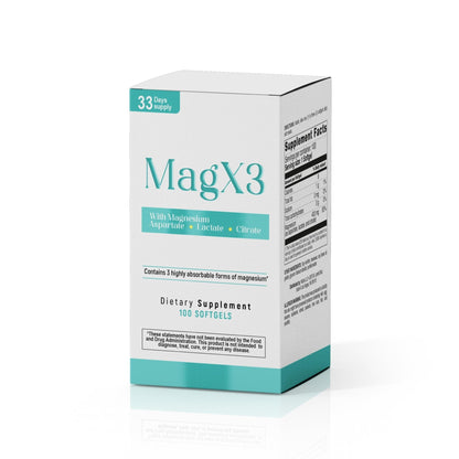 Magnesium Citrate Complex 400 mg – Triple Magnesium with Citrate, Aspartate & Lactate – High Absorption – 100 Softgels - Maple Wellness Supplements